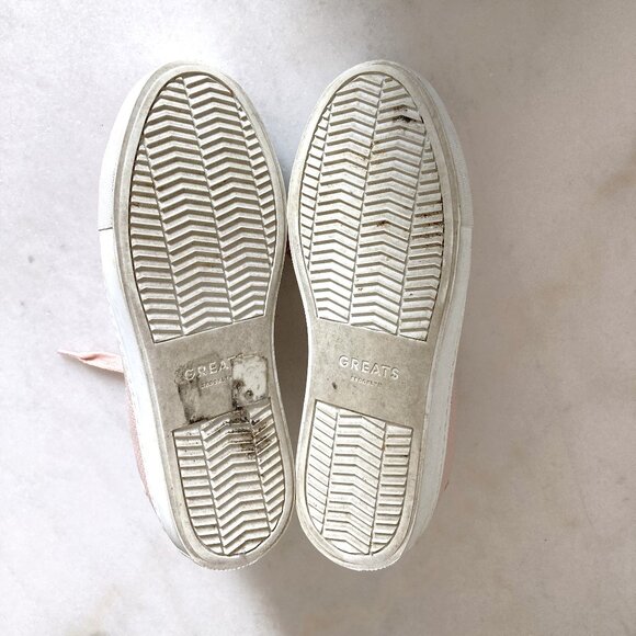 Greats Brooklyn pink & white leather sneakers, italian leather, pink laces - Picture 10 of 10